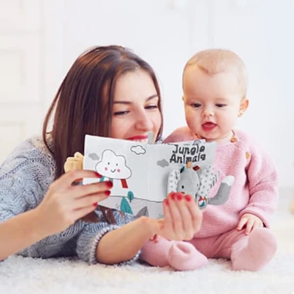 Babyböcker Tyg Böcker Babyleksaker Djurtema Tyg Böcker Interaktiva Baby Tyg Böcker B