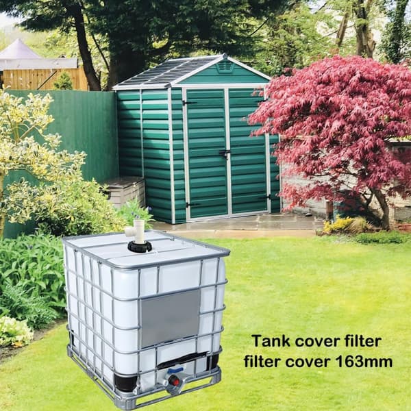 2st IBC Tote Lock 165 mm IBC Tote Adapter med Nylonfilter Robust Ibc Tote Lock Diameter Regnvattenuppsamlingssystem Montering (vertikal T) vertical T