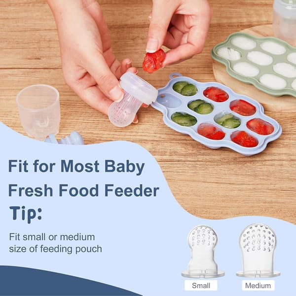 Brystmælk ispindform til baby, frugtmadføder, bideringbakke, hjemmelavet brystmælk bidering ispindmaskine til babymad