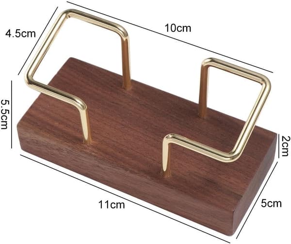 Skrivebord Træ Visitkortholder Tilbehør til Konferenceborde 11x5cm Mørkebrun