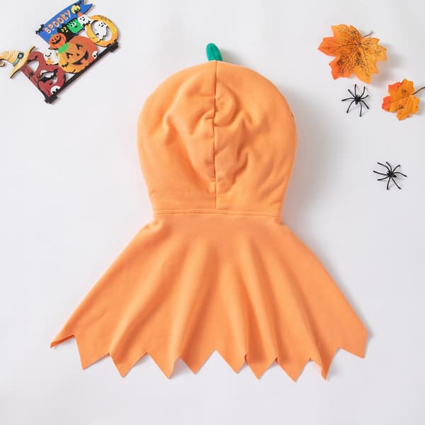 Halloween Gresskar Hettekappe Kostyme for Barn Søt Gresskar Kappe med Hette Skummelt Kostyme for Halloweenfester L L
