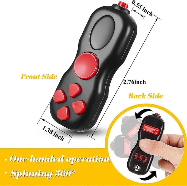 4 stykker håndfidgetlegetøj Fidget Game Pad Farverig Angstfokuspude Lille Fidget Controller Pad Sensorisk Fidgetlegetøj