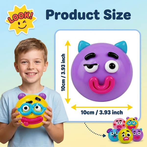 DIY Ansikte Squishy Leksak Kuriosa Hundansikte Squishy Söt Långsam Stigning Avkopplande Sensorisk Fidget Lindring för Ångestlindring (Lila)
