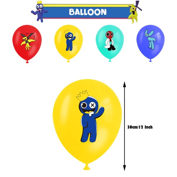 Rainbow Friends 2 tema bursdagsfest dekorasjon trekkflagg kakeinnsats ballong
