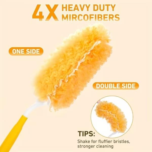 360° Duster Refills Kit 30 Duster Refills & 1 Handle Multi-Surface Microfiber Dusters for Pet Hair Furniture Blinds Home & Office Cleaning