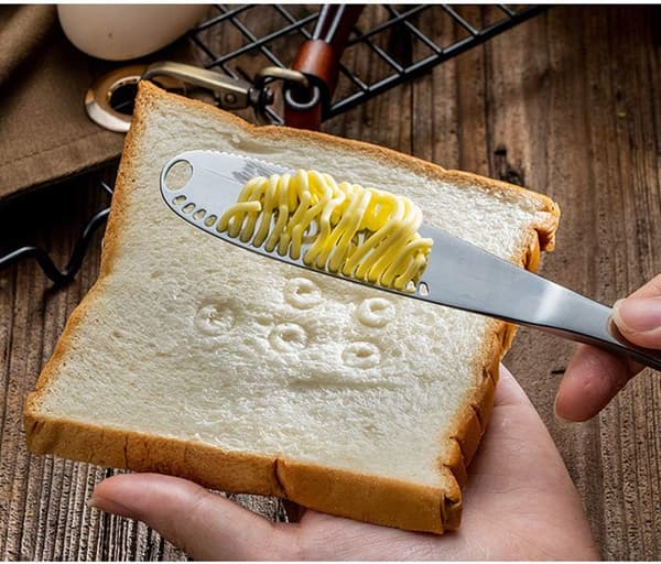 Smørkniv i rustfrit stål Smørkniv - 3 i 1 køkkengadgets 3 stk.