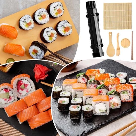 Sushi Maker Kit - Sushi Sæt - Sushi Maker - Sushi Rulle - Sushi Bazooka - Lav Sushi - Sushi Form - Gave - Sort
