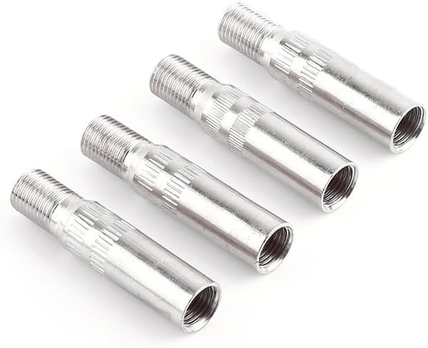 Ventilforlenger 4 stk. metall bilhjulventilhetter forlenger dekkventilforlengelsesadapter for bil lastebil varebil