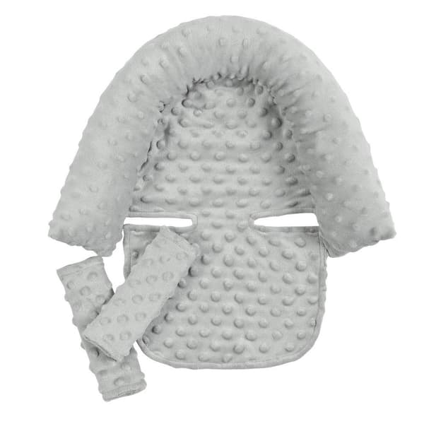 Supermjuk bubbelfleece babyhuvudstöd grå