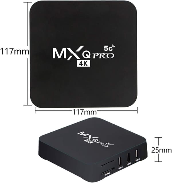 5G MXQ PRO 4K TV BOX Android 10.1 Quad Core Smart Media Player Päivitetty Ram 4GB ROM 32GB