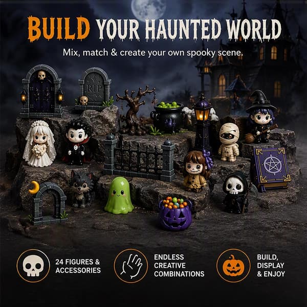 Halloween Julekalender 2026 - 24 Dages Spøgelseshus Nedtællingskalender