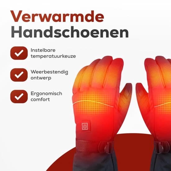 Opvarmede handsker Genopladelige elektriske varmehandsker til vinter Vandtætte & vindtætte unisex sorte handsker med DC-interface M M