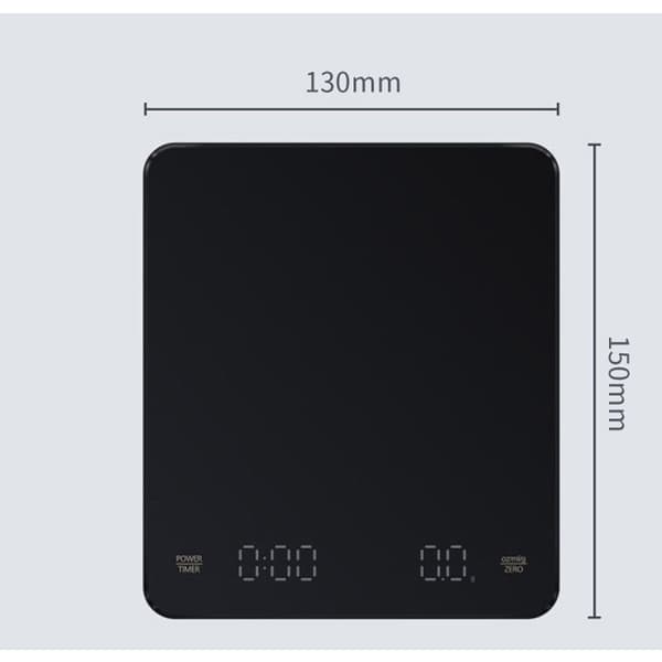 Elektronisk kaffevåg (med timer) 3kg/0.1g noggrannhet lämplig för droppkaffebryggning etc.