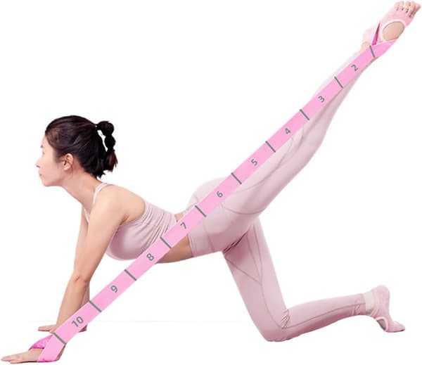 11Loops Stretchband Yoga Pilates Balett Fysioterapi Stretchingrem för Flexibilitet Bensträckningsövning Hållbar Stretchingutrustning