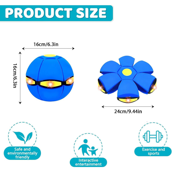 Magic BallMagic Meta BallMagics Bouncing BallsDual Form Freely SwitchableMagics Bouncing Balls with 6 LightParent-Child Interactive Suitable(Blue