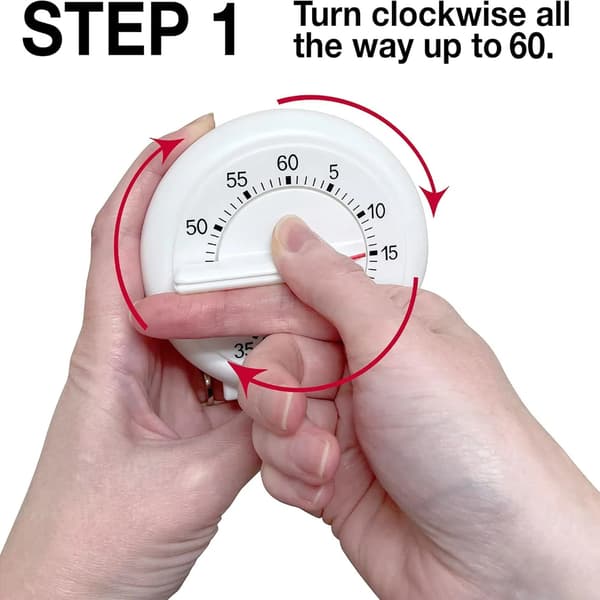 liten rund pendel-timer ny 60 minutters kjøkkentimer med lang ring lett å lese og betjene