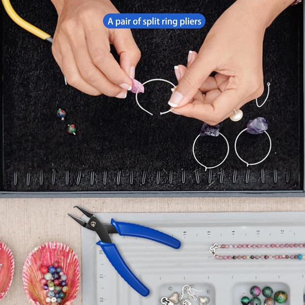 Multifunksjonell DIY Smykketang - Blått Håndtak Dobbel Ring Gummihåndtak