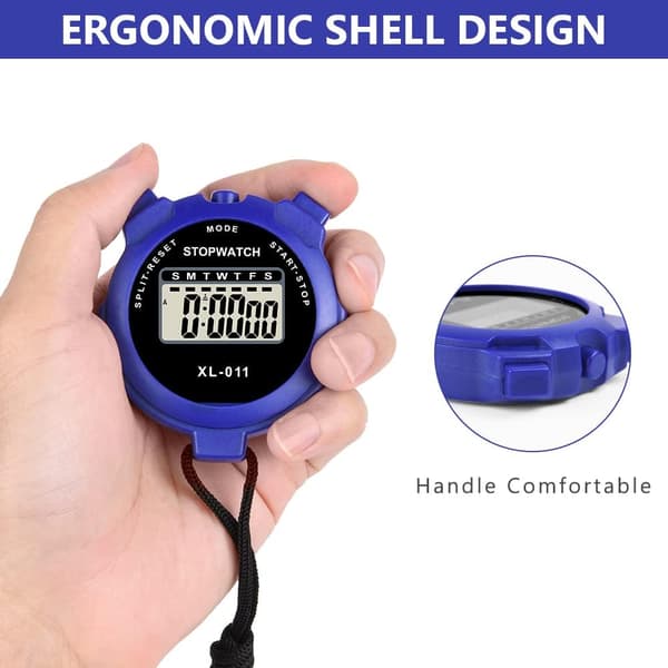 Digital timer | Enkel sporttimer med stor display | Stoppur med enstaka varv