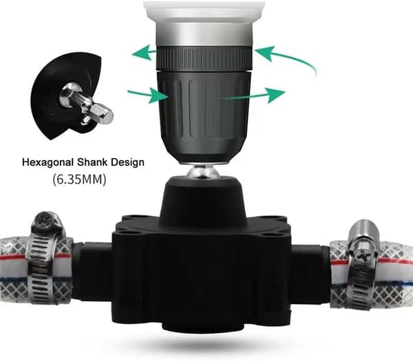 Liten hushållsvattenpump handborrvattenpump bärbar DC-vattenpump självsugande centrifugalpump