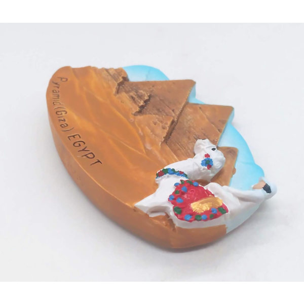 Turistsouvenir kylskåpsmagneter 3D kylskåpsmagneter present pyramider Egypten 6-8cm