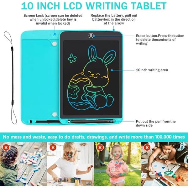 Grafikplatta för barn - LCD-ritplatta - 10 tum - Sinterklaas-present - Leksaker för flickor och