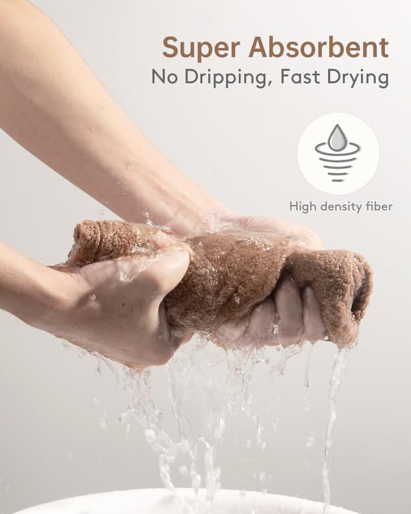3-pak hårtørrer med knapper superabsorberende mikrofiber krøllehåndklæder kvinders hurtigtørrende hårtørrer mikrofiberhåndklæder
