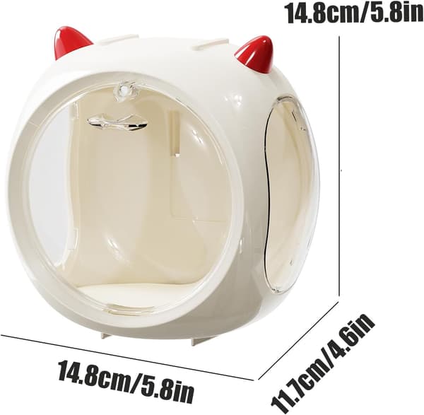 Klar monter för enstaka figurer Väggmonterad Space Pod Figurförvaringslåda Akrylmonter med magnetisk dörr Lämplig