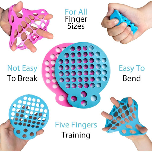 Fingersträckare Handterapianordning (2-pack) Fingersträckare för greppförstärkning och fysioterapi