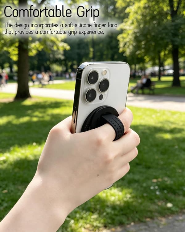 Magnetisk Telefonholder til MagSafe Håndfri Holder Zinklegering Dollarformet Mobiltelefonstativ med Ring Kickstand Loop til iPhone 12-17 Serien