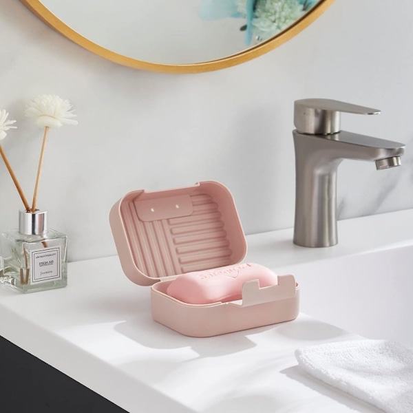 Resesåpförvaring 2-pack Tvålhållare Rosa Pink
