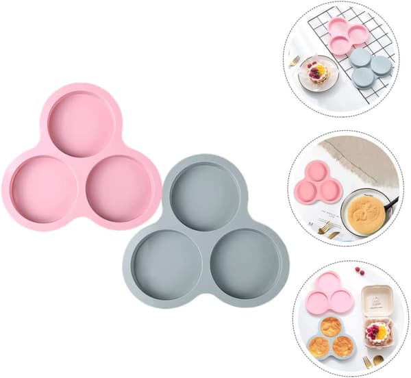 2 st non-stick silikonkakform Jumbo muffinsform Flexibel bakning för moussekakor muffins och mer mat Silikonbakform