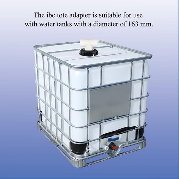 2 st IBC-behållarlock 165 mm IBC-behållaradapter med nylonsil Robust IBC-behållarlock Diameter Regnvattenuppsamlingssystemkoppling (T-form) T shape