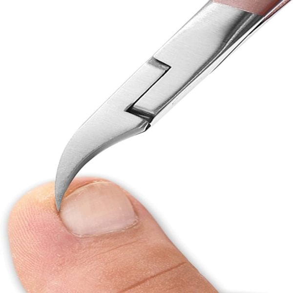 Professionel negleklipper til indgroede negle Død hudfjernelsessaks Rustfrit stål manicure pedicuresæt silver