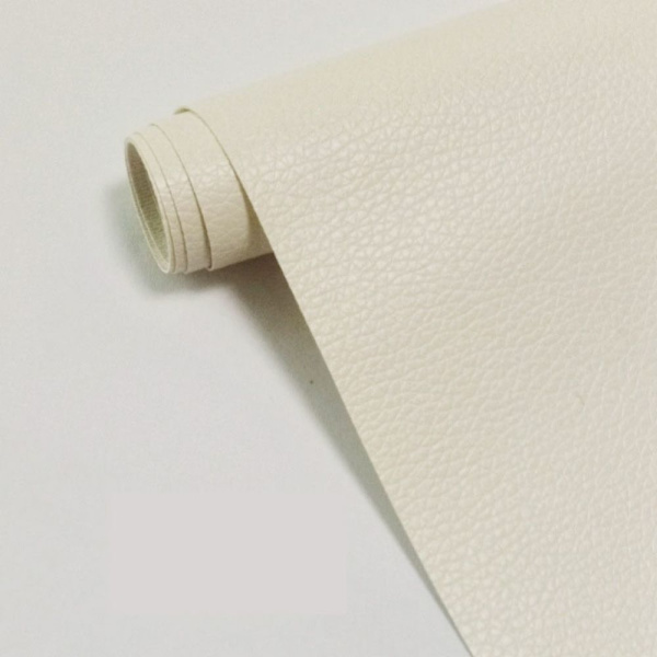Selvklæbende læderreparationssæt, skærbar sofapatch (sort 30cmX137cm) off white