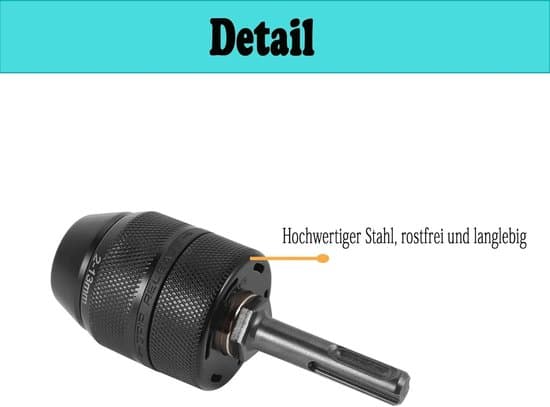 Kraftig Professionel 2-13mm 1/2-tomme Nøglefri Borepatron med SDS-Plus Nøglefri Adapter til Borepatron til Borehammere og Slagboremaskiner
