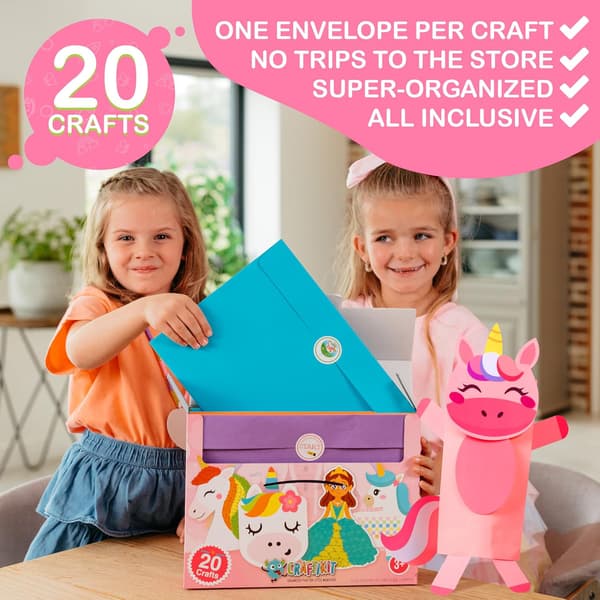 20 prisbelönta prinsess- och enhörningspyssel för barn 3-10 årAll-inclusive pysselkit för småbarnRolig pyssellåda för flickor