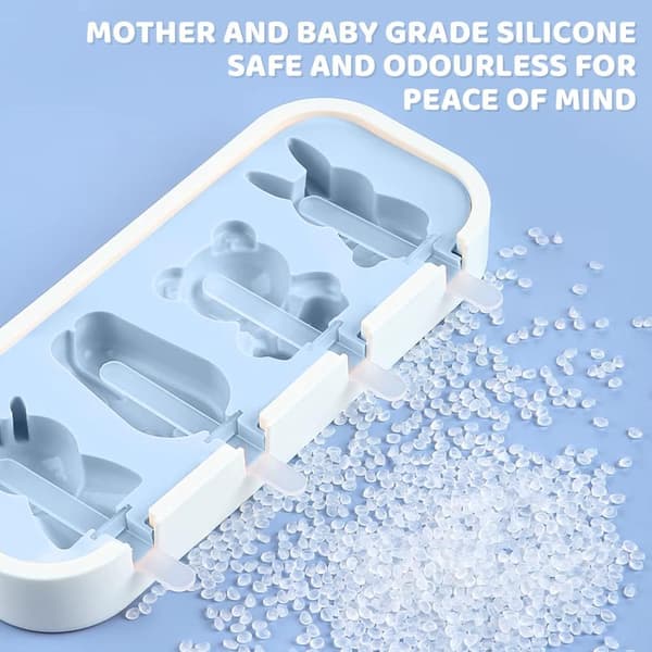 Universelle ispindeforme mini ispindeforme søde silikone ispindeforme til børn og babyer BPA-fri genanvendelige isforme 2 stk.