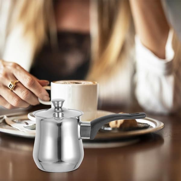 Smørvarmer Gryde Lille Metal Mælkevarmer Rustfrit Stål Kande Låg Tyrkisk Kaffe