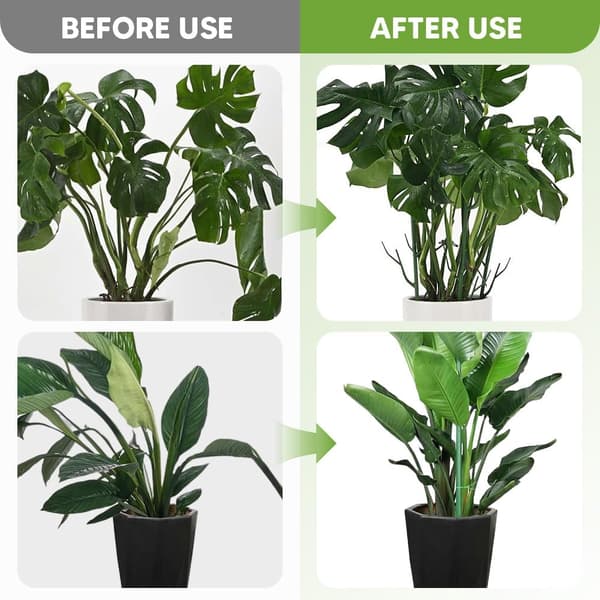 Nya trädgårdsväxtstöd, gröna halvcirkelformade växtstödsringar, växtställ, grenmossstöd och stapelbara Monstera-växtstöd.