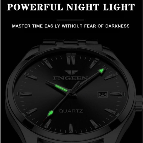 Herre Quartz Ur Analog Vandtæt Lysende Dato