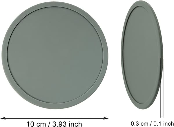 2 stk. runde silikonunderlegg til bar, teunderlegg, kaffeunderlegg, moderne underlegg, hjemmeinnredning