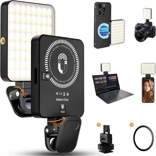 Magnetisk Suglampa LED Videokonferens Mobiltelefonbelysning