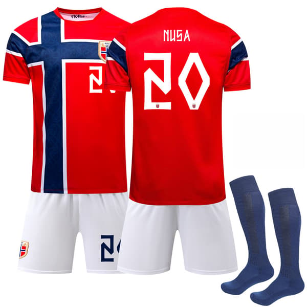 2026 VM Norge Hjemmefodboldtrøje til voksne og børn nr. 10 Ødegaard No.10 ØDegaard Kids 26(140-150cm)