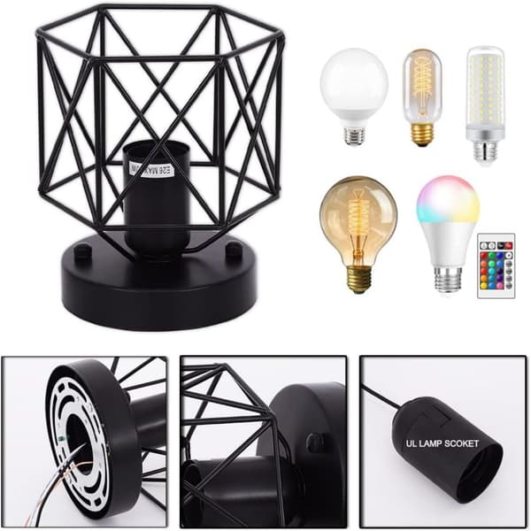 Gang Industrielle Loftslamper Loft Flush Mount Rustik Sort Enkelt Lampe til Køkken Trappe Veranda Bondegårdsbelysning 2-pak E26