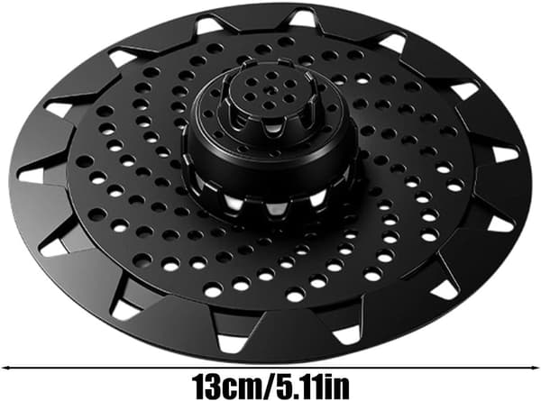 13 cm silikone afløbshårfanger anti-tilstopning bruseafløbsprop si til badeværelse badekar køkken og gulvafløb sort black