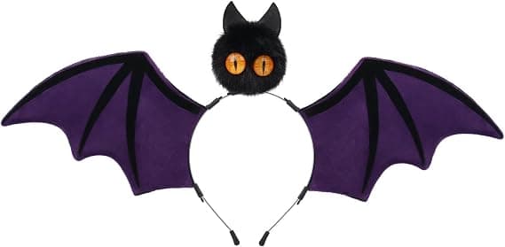 Halloween Flaggermushodebånd Flaggermusvinge Hodebånd Vampyrflaggermus Hodeplagg Halloween Kostymer for Cosplay Party Vinge