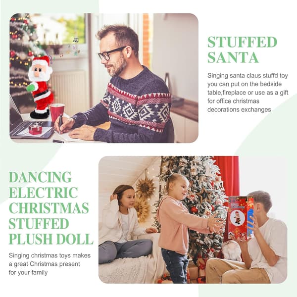 Snoende julemand - Elektrisk julelegetøj julepynt dansende elektrisk juleplyslegetøj