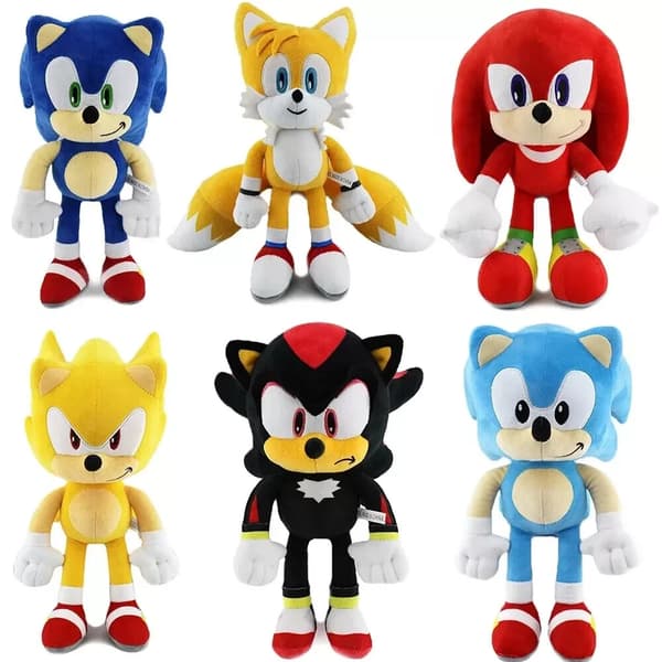 Sonic The Hedgehog Mjuk Plyschleksak Tecknad Fylld Docka Barn Födelsedagspresent 30cm Super Sonic Key chain