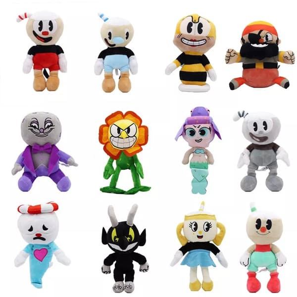 10\" Cuphead Plysch Plyschdockor Leksaker Mugman Puphead King Dice Devil Mjuk Present Honeybottoms-20cm
