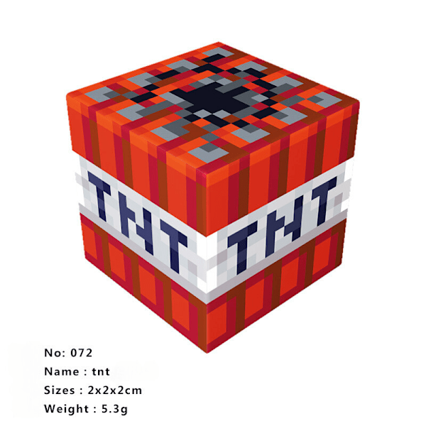 Rikt utbud av magnetiska block Minecraft-kuber DIY Byggleksaker Set 10 st 56 TNT